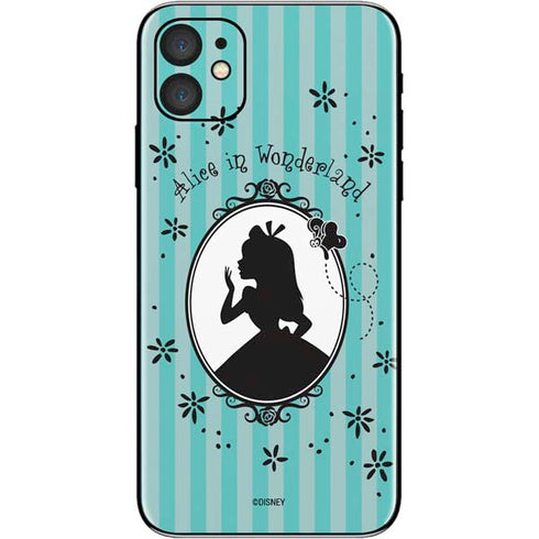 Disney Alice in Wonderland (animated) Silhouette in the Mirror iPhone 11 Skin